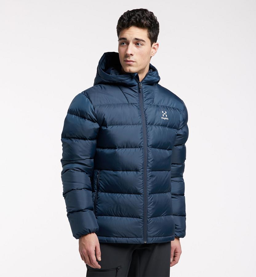 Haglöfs Bield Down Jacket Dark Blue For Mens YTXLJ4356 Australia